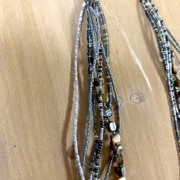 Silpada shell seed necklace with beads - Picture 2 of 7